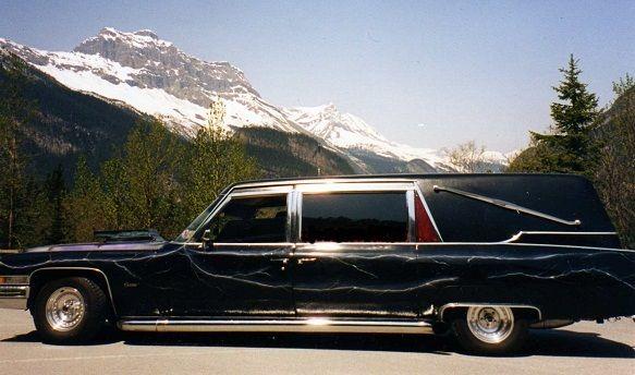 1973 Cadillac Hearse by Superior Coach with Sidepipes