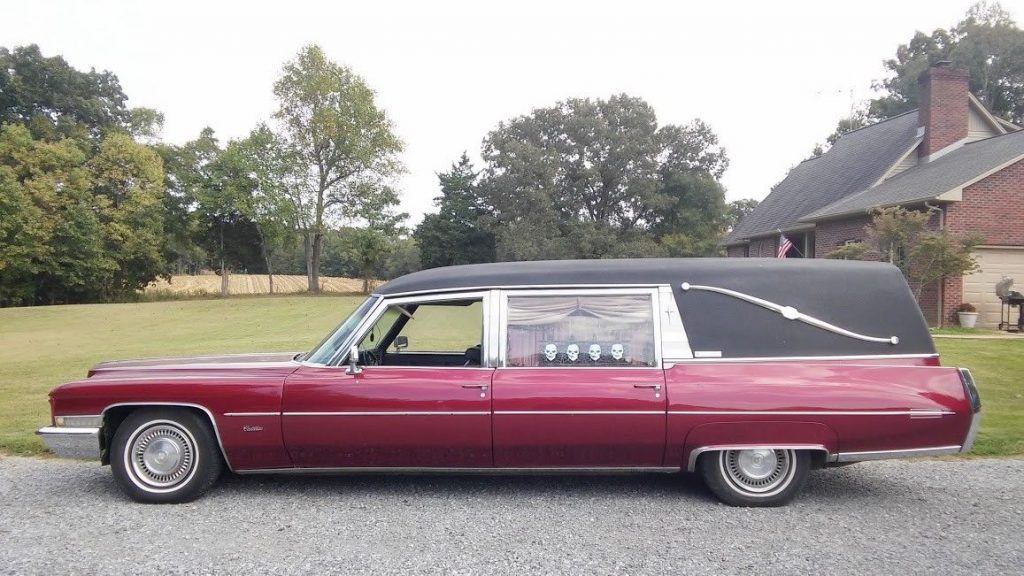 very drivable 1972 Cadillac Miller Meteor hearse