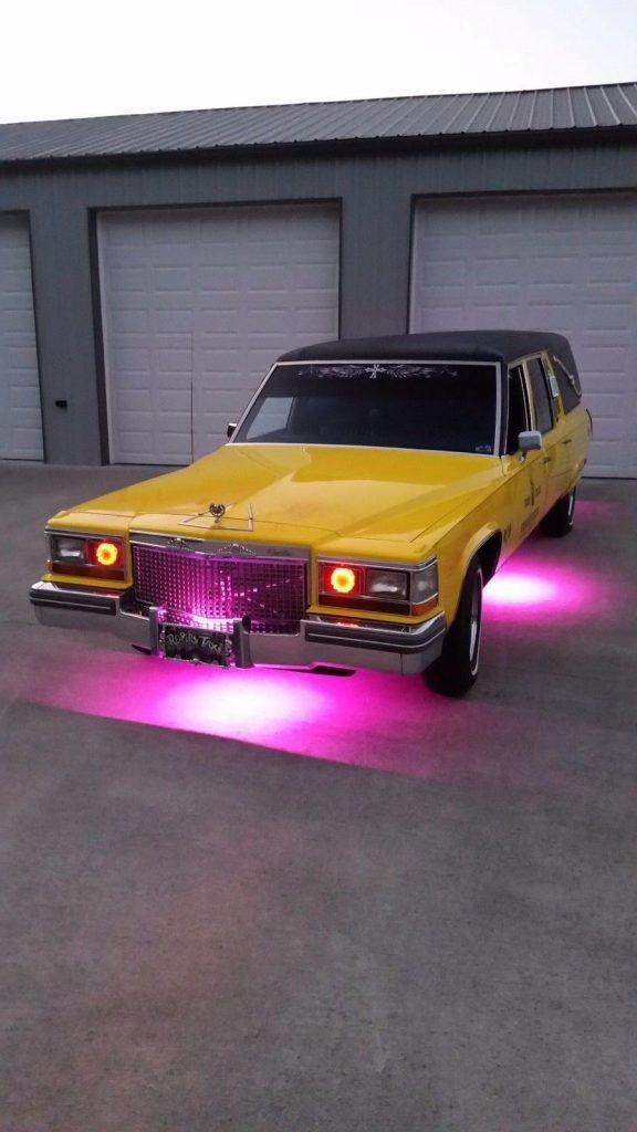 customized 1981 Cadillac hearse