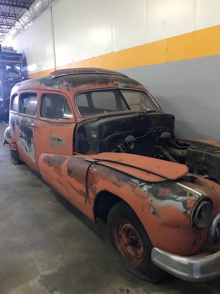 needs restoration 1948 Buick combination hearse