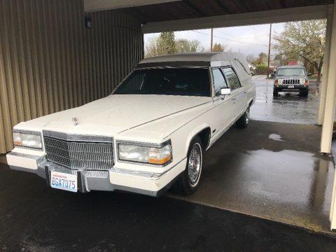serviced 1990 Cadillac Brougham hearse for sale