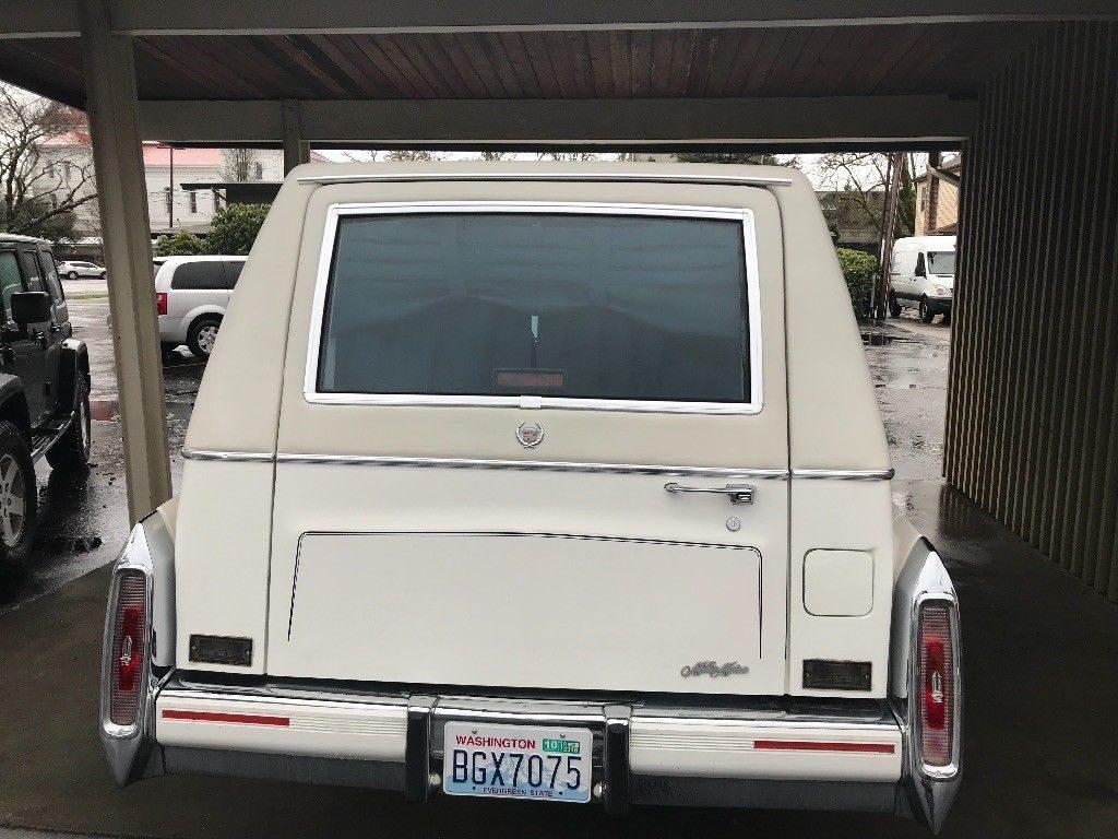 serviced 1990 Cadillac Brougham hearse