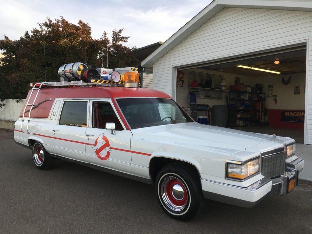 restored 1992 Cadillac Ghostbusters Ecto 1 Hearse