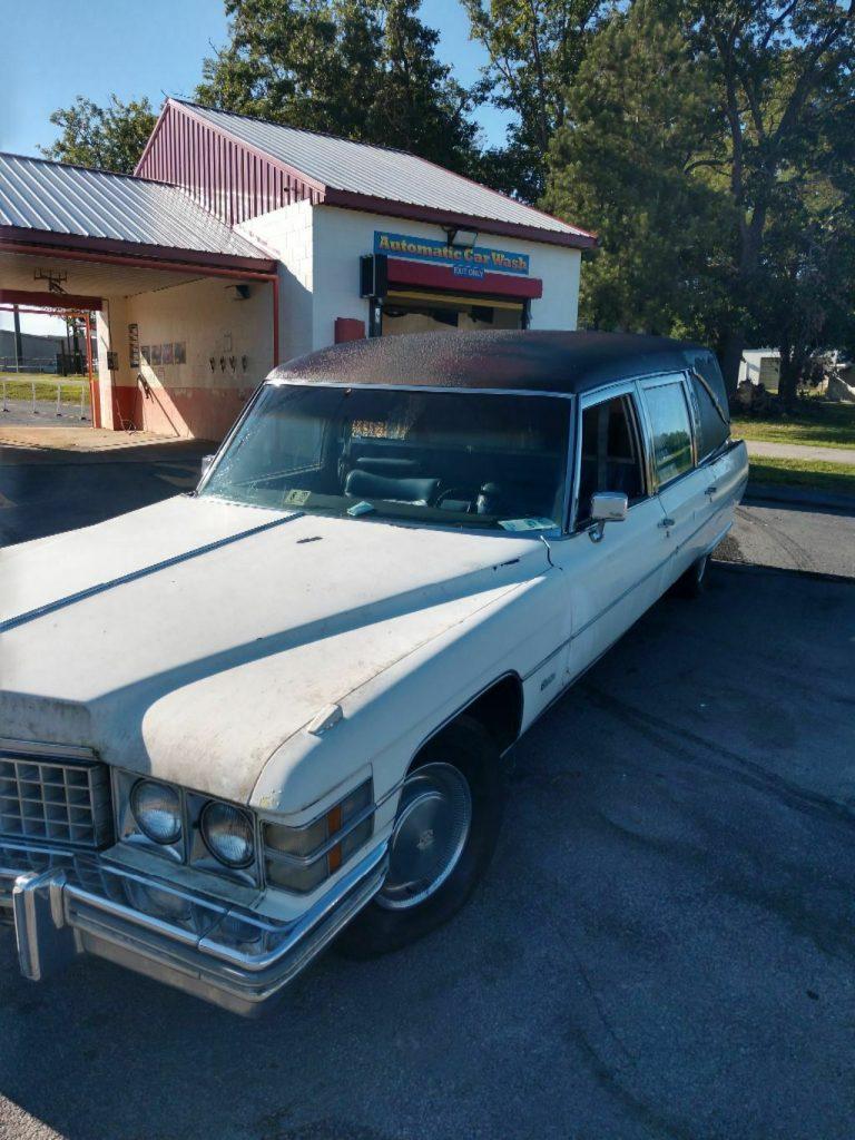 needs TLC 1974 Cadillac Commercial Chassis hearse