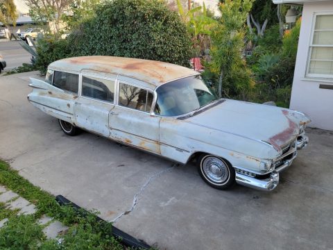 1959 Cadillac Miller-Meteor Duplex Combination Hearse Ambulance [very solid] for sale