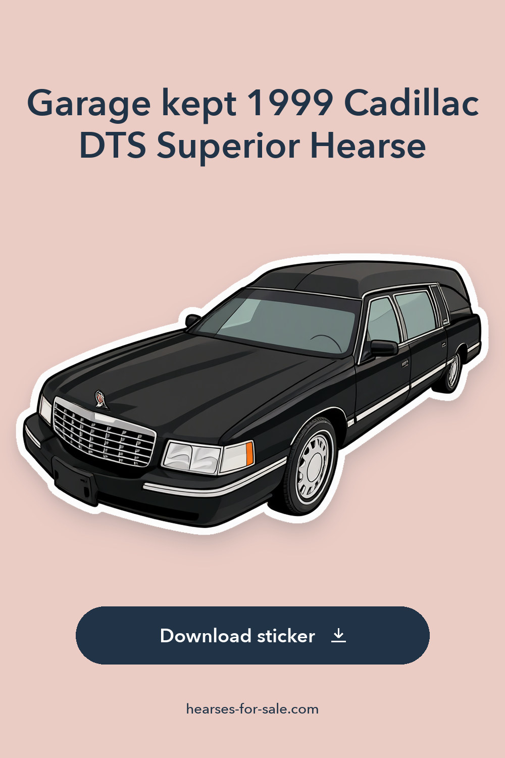Garage kept 1999 Cadillac DTS Superior Hearse sticker preview