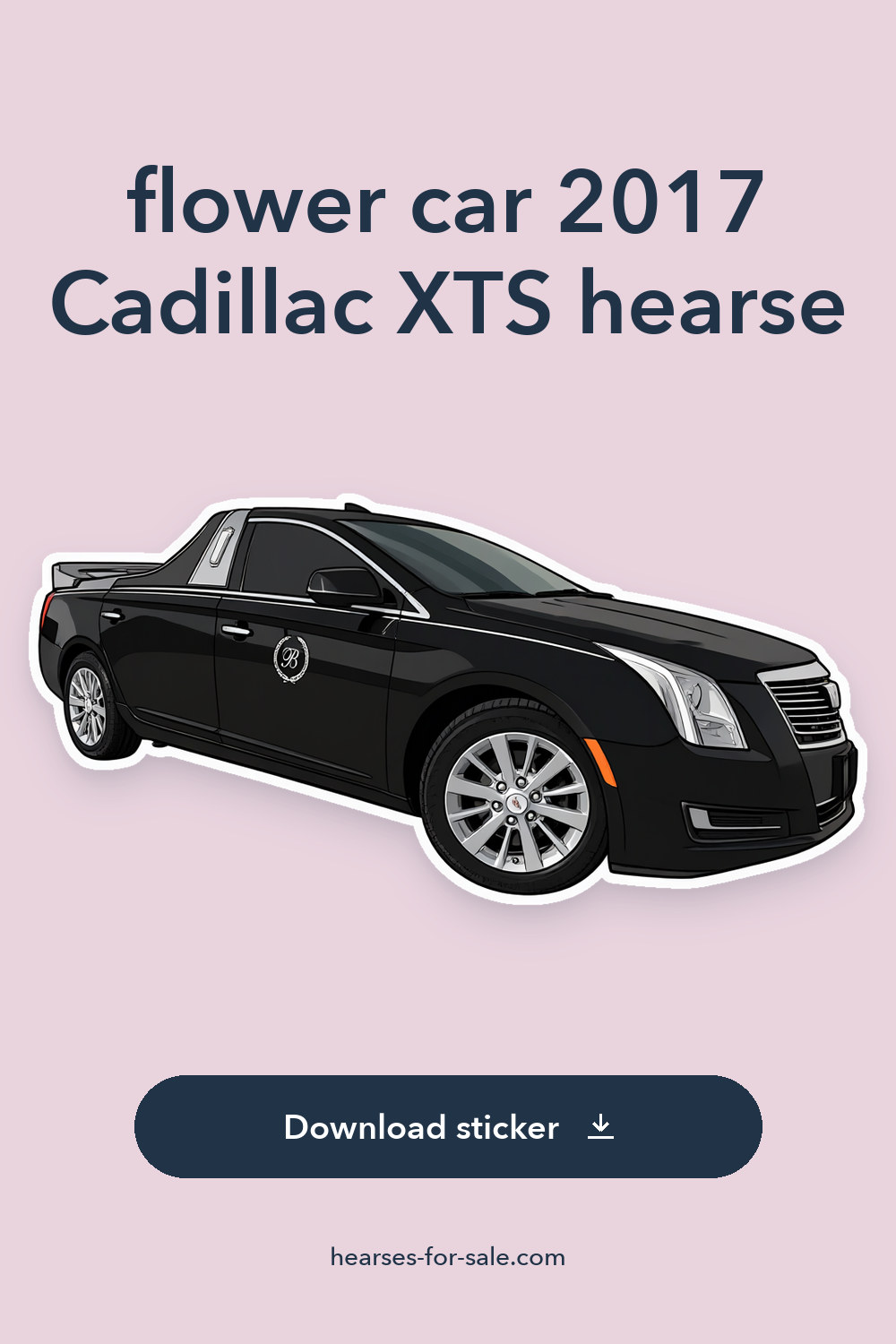 flower car 2017 Cadillac XTS hearse sticker preview