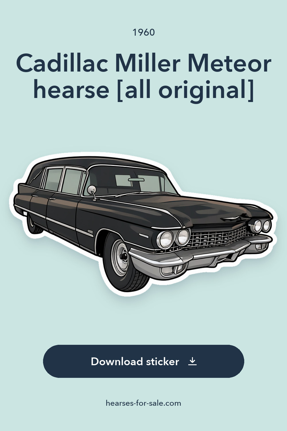 1960 Cadillac Miller Meteor hearse [all original] sticker preview