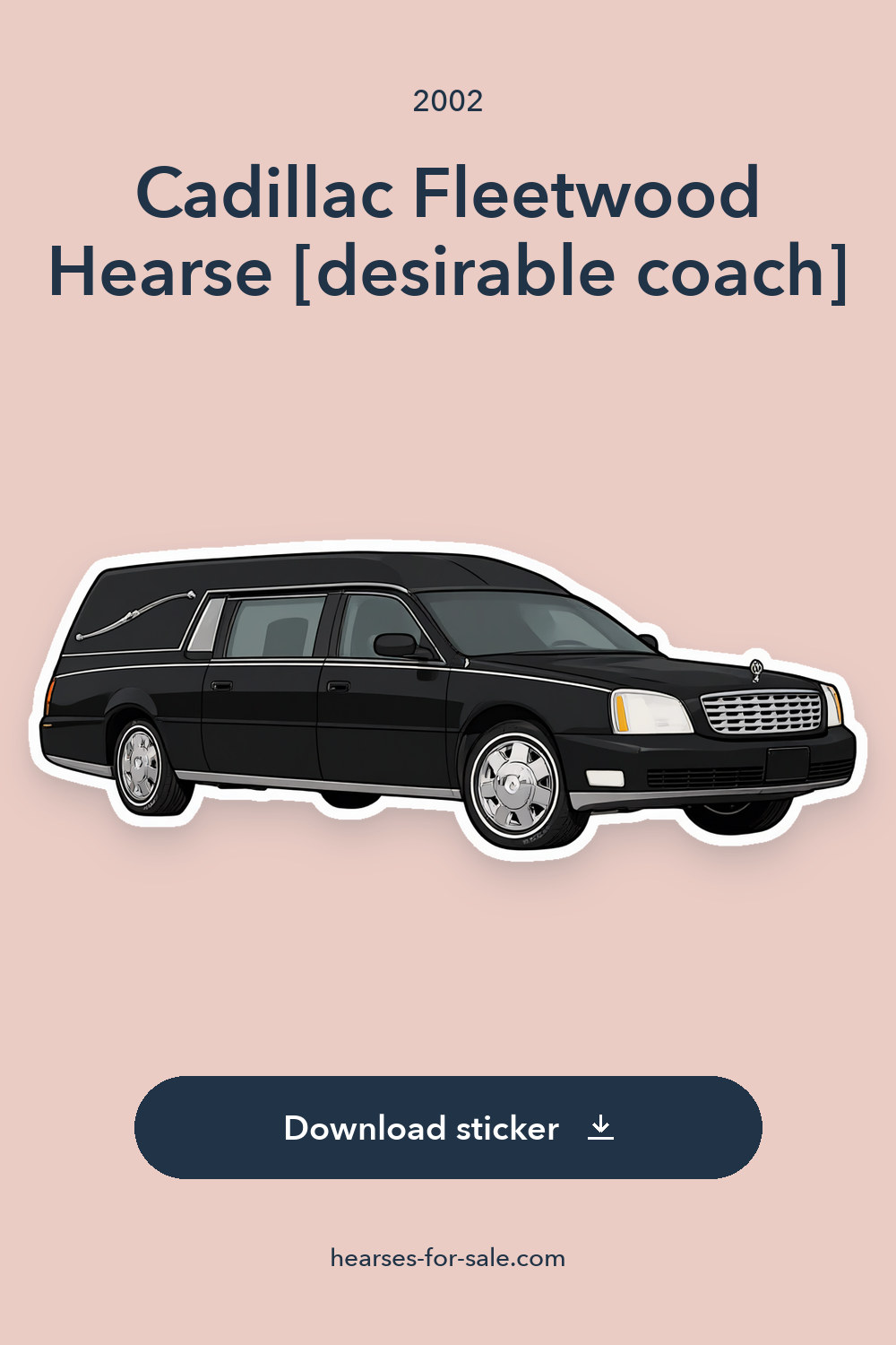 2002 Cadillac Fleetwood Hearse [desirable coach] sticker preview
