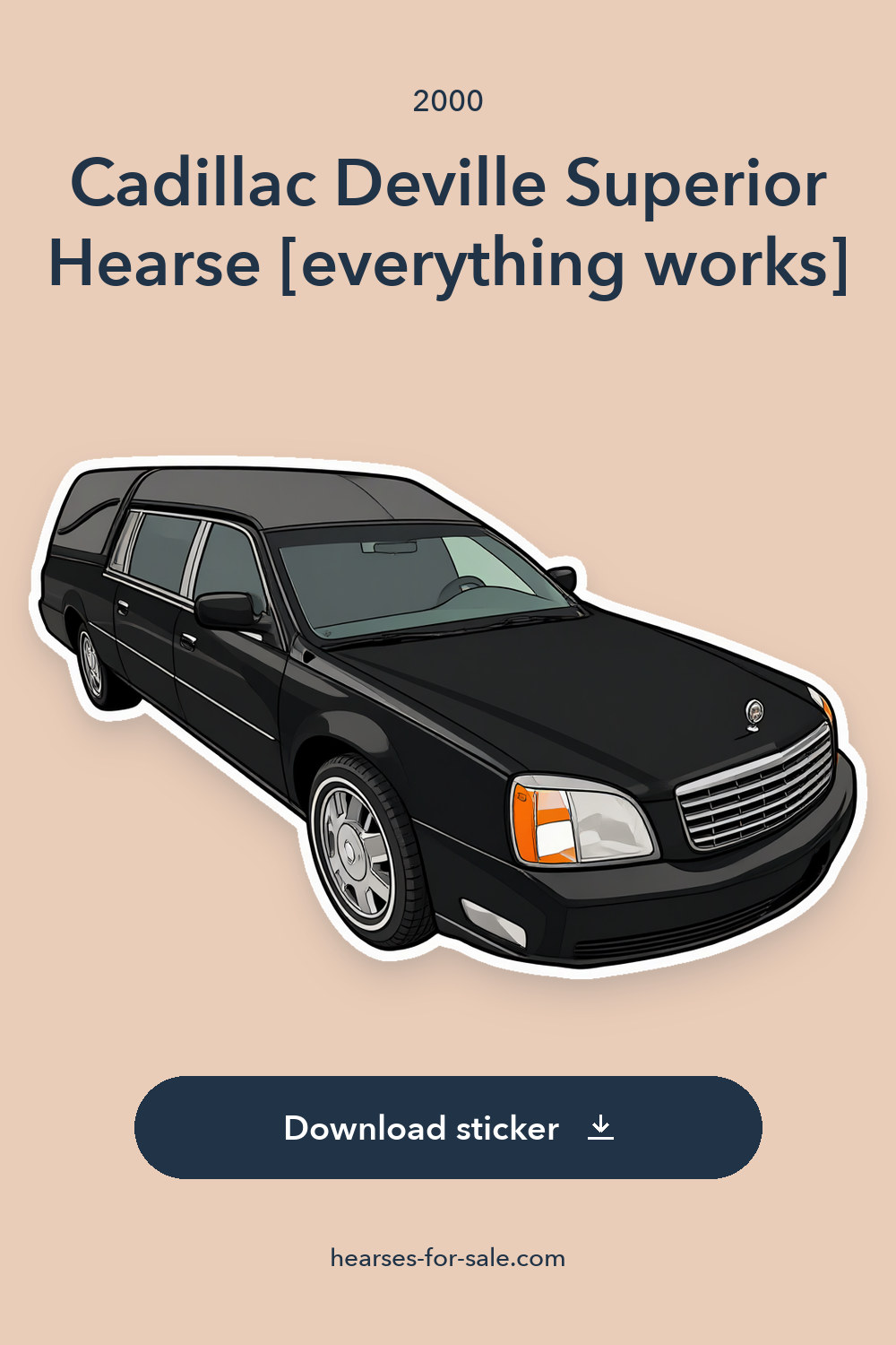 2000 Cadillac Deville Superior Hearse [everything works] sticker preview