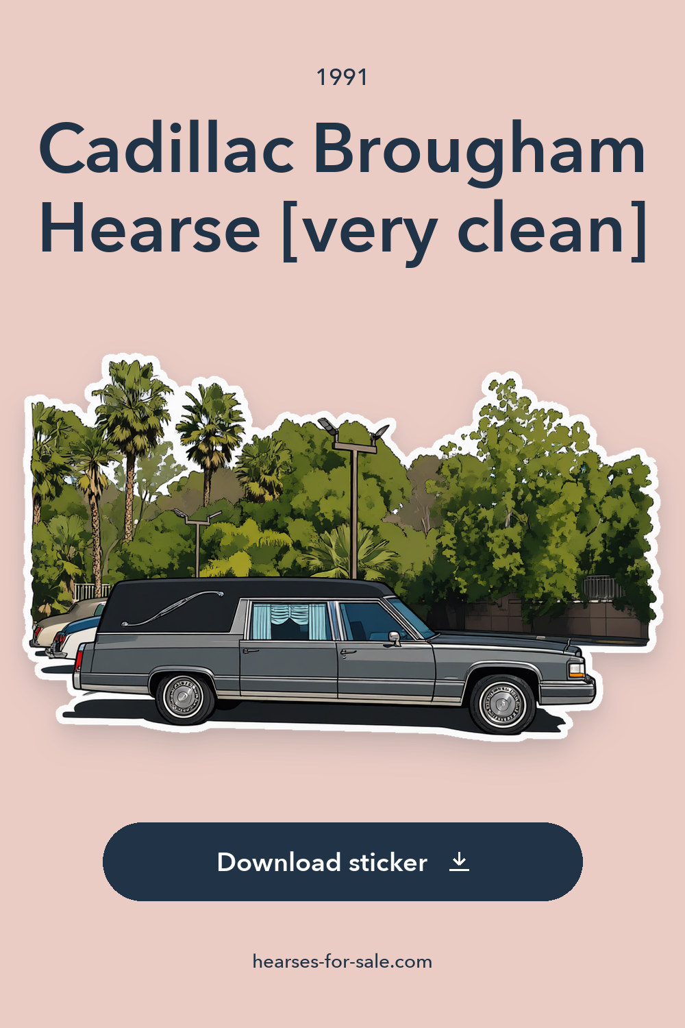 1991 Cadillac Brougham Hearse [very clean] sticker preview