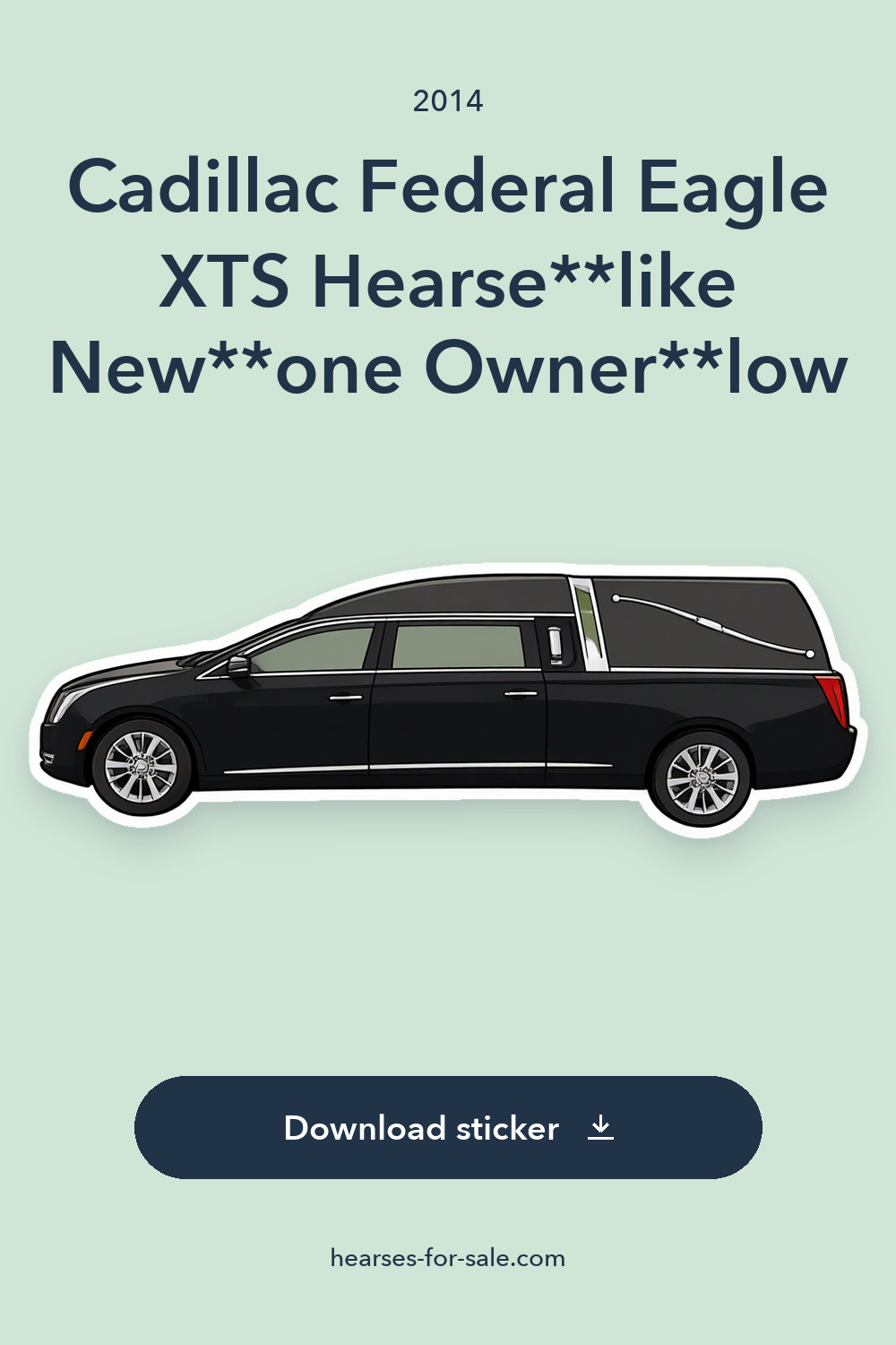 2014 Cadillac Federal Eagle XTS Hearse**like New**one Owner**low 29,000 Miles sticker preview