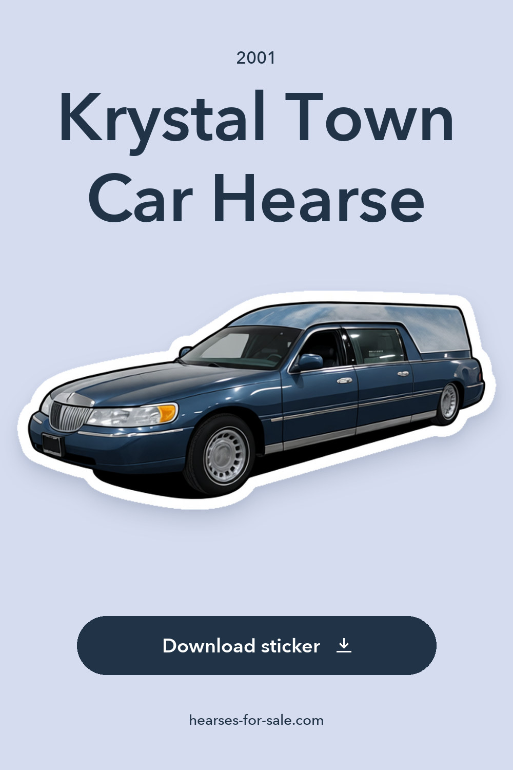 2001 Krystal Town Car Hearse sticker preview